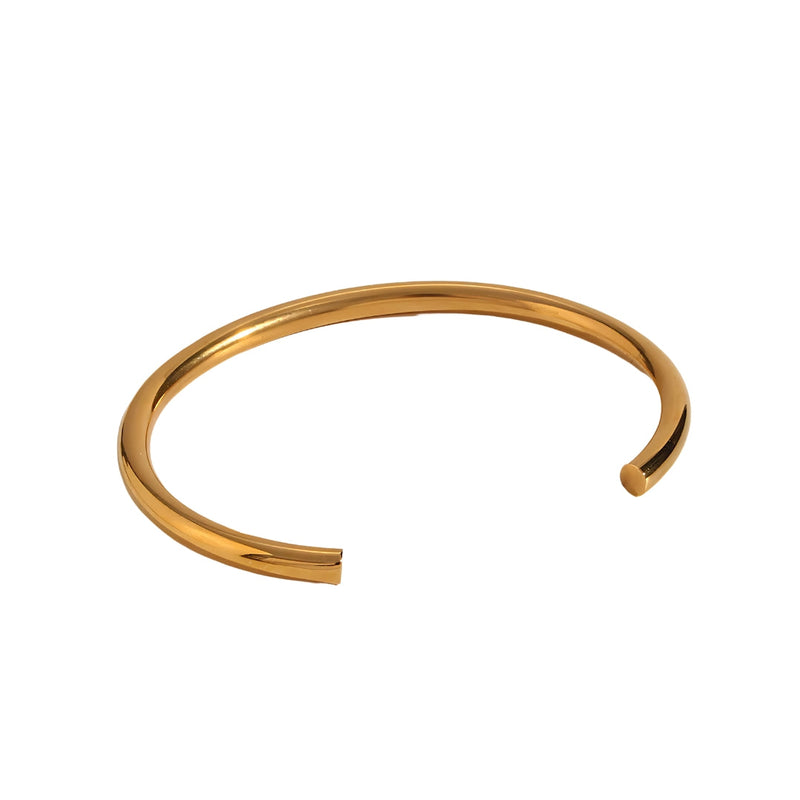 Pulseira Minimalista Lisa Banhada em Ouro 18k