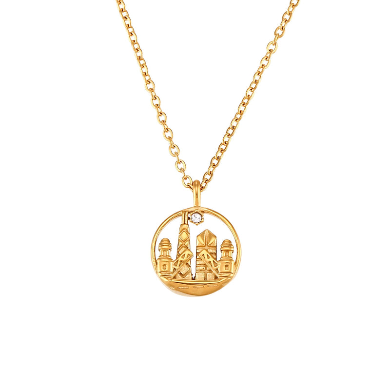 Colar Travel Chicago Banhado em Ouro 18k